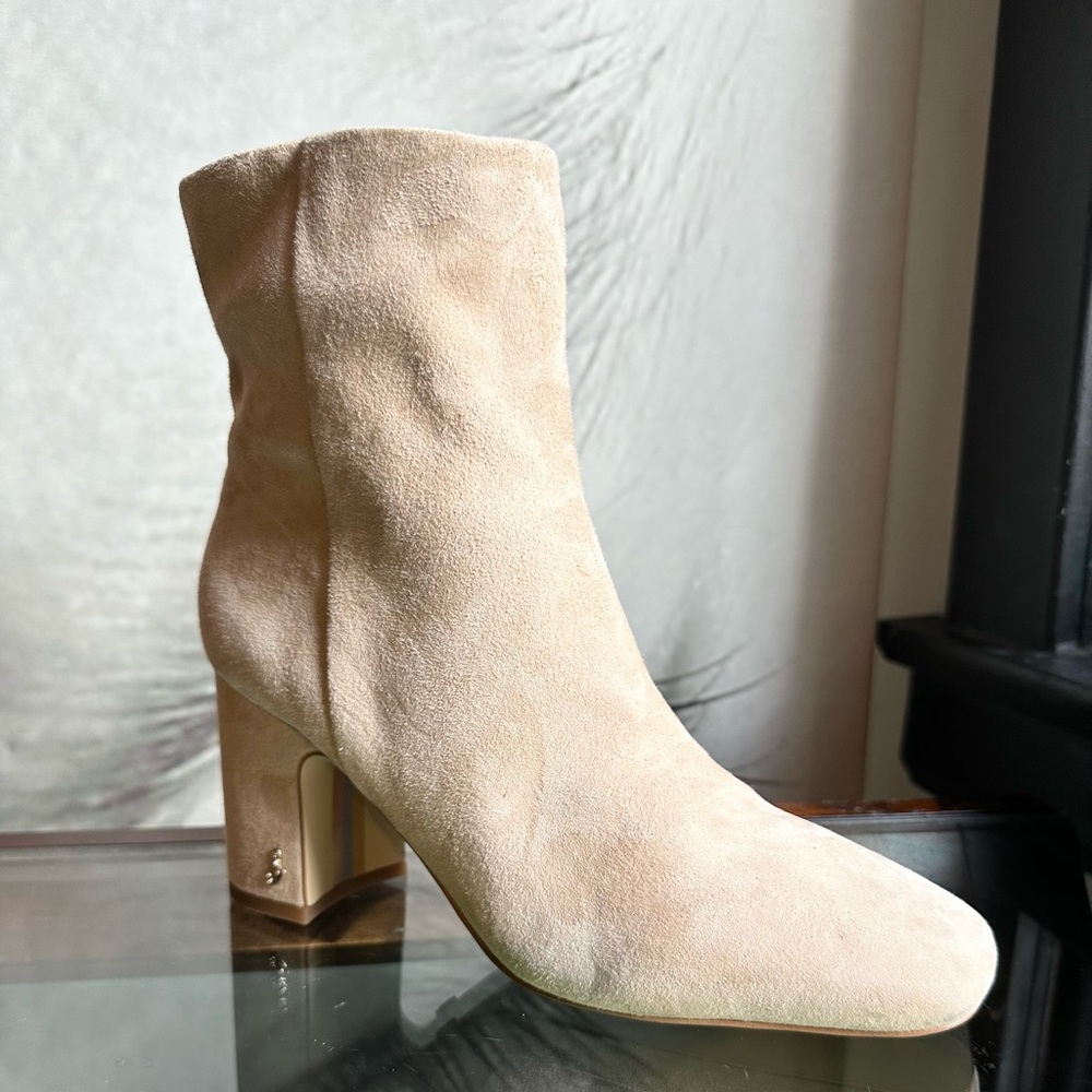 🌸SAM EDELMAN🌸 Fawn Booties Suede Warn Oat Suede size 8 - Picture 6 of 16